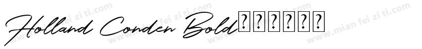 Holland Conden Bold字体转换